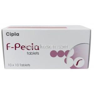 エフぺシア,フィナステリド 1mg, 製造元：Cipla, 箱表面