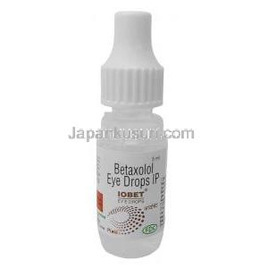 イオベット 点眼薬, ベタキソロール 0.5% w/v,点眼薬 5mL,製造元： FDC Ltd, ボトル