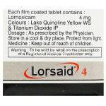 ロルノキシカム（ロルカムジェネリック）, Lorsaid, 4MG 錠 (Piramal) 成分