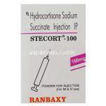 ステコート Stecort , ソル・コーテフ ジェネリック, ヒドロコルチゾン 100mg 注射 （Ranbaxy） 箱