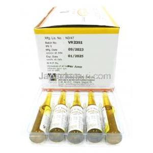 アルコビットC 注射,ビタミンC, 100mg, 5ml バイアル,製造元：Arco lifesciences pvt ltd, 箱情報, バイアル