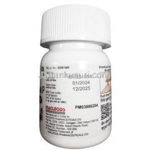 タイロックス, レボチロキシン 125mcg, 120錠, 製造元： Macleods Pharma, ボトル情報