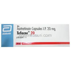 テュファキュン, イソトレチノイン 20mg, 製造元： Abbott, 箱表面