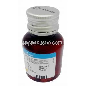 ネオメルカゾール, カルビマゾール 20 mg, 130 錠, 製造元：Abbott, ボトル情報