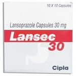 スタンゾームカプセルジェネリック,ランソプラゾール  Lansec 30MGカプセル  (Cipla)