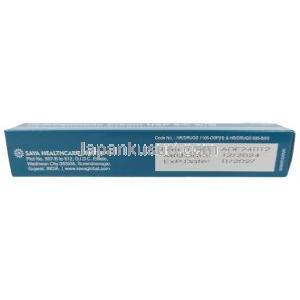 ヒドロキノン (ハイドロキノン) クリーム (Sava社製), ヒドロキノン (ハイドロキノン) 4 %, クリーム 30 g, 製造元：Sava  Healthcare, 箱情報,製造日, 消費期限