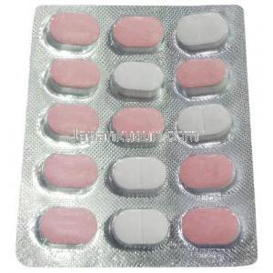 グリミセーブ M3 フォルテ, グリメピリド 3 mg, メトホルミン 1000 mg, 製造元：Eris Lifesciences Ltd, シート