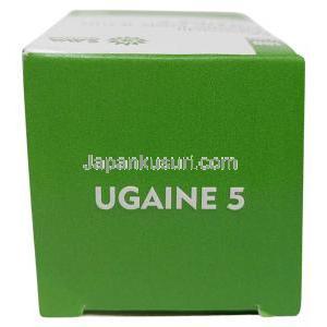 ウゲイン 5, ミノキシジル 5mg, 製造元：Sava Healthcare, ボトル形式,  箱上面