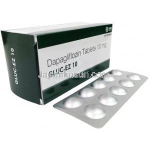 グルック イーゼット 10, ダパグリフロジン 10 mg, 製造元：SAVA Healthcare Limited, 箱, シート