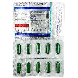 イトロメド,イトラコナゾール 100 mg,10 カプセル,製造元：Leeford Healthcare, シート
