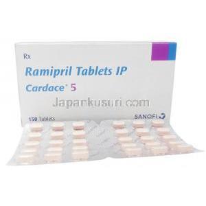 カルデース, ラミプリル5mg, 製造元：Sanofi, 箱, シート