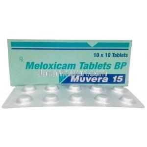 ムベラ,メロキシカム 15 mg, 製造元：Sun Pharmaceutical Industries Ltd, 箱情報, 製, シート
