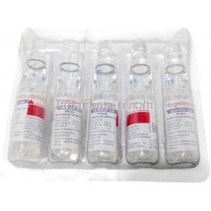 サステン 注射, プロゲステロン １ｍL あたり100 mg , 注射アンプル 1mL, 製造元：Sun Pharmaceutical Industries, アンプル5本