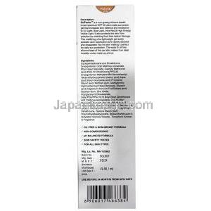 ソルファクター ウルトラ マット シリコーン日焼け止めジェル, ジェル 50 mL, 製造元：Entod Pharmaceuticals Ltd, 箱情報