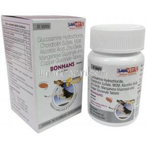 ボンハンス イージーチュー, 30 チュアブル錠, 製造元：SAVA Healthcare Limited, 箱, ボトル