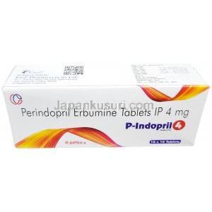 ピーインドプリル, ペリンドプリル 4 mg, 製造元：Knoll Healthcare Pvt Ltd, 箱表面