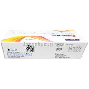 ピーインドプリル, ペリンドプリル 4 mg, 製造元：Knoll Healthcare Pvt Ltd, 箱情報, 製造日,消費期限