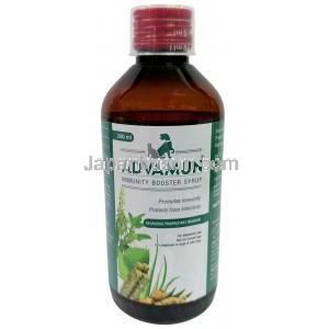 アドバマン免疫ブースターシロップ, シロップ（ペット用） 200 mL, 製造元：SAVA Healthcare,ボトル表面