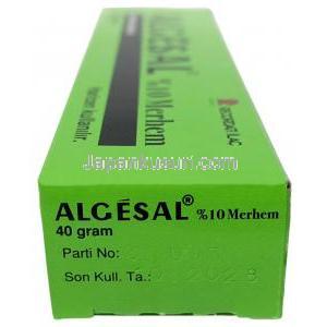 アルゲサル軟膏, サリチル酸ジエチルアミン 10%, 軟膏 40 g, 製造元：Recordati, 箱情報, 消費期限