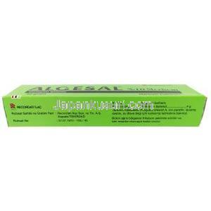 アルゲサル軟膏, サリチル酸ジエチルアミン 10%, 軟膏 40 g, 製造元：Recordati, 箱情報,成分