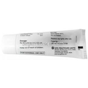 イベルメクチン クリーム, イベルメクチン 1 %, クリーム 30 g, 製造元：Sava Healthcare, チューブ情報