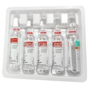 ヌロカインド LC 注射, レボカルニチン 200 mg, アンプル 5 mL X 5本, 製造元：Mankind Pharma,アンプル5本