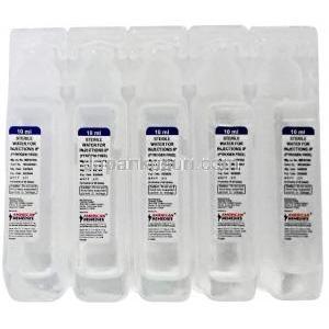 滅菌注射用水 (パイロジェンフリー) 10 mL X 5本, 製造元：American Remedies, バイアル X 5本