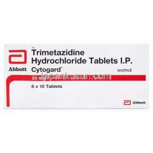 (P) Cytogard, Trimetazidine 20 mg, Abbott, Box front view