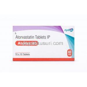 Atorva 40, Atorvastatin Tablets 40 mg (Zydus) Package front