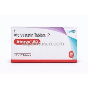 Atorva 80, Atorvastatin Tablets 80 mg (Zydus) Product front
