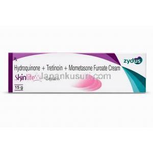 スキンライト クリーム ヒドロキノン/ トレチノイン/ モメタゾン 15g (Zydus), 箱正面