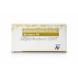 ビカテロ,ビカルタミド 50mg, 製造元：Hetero Drugs Ltd, 箱