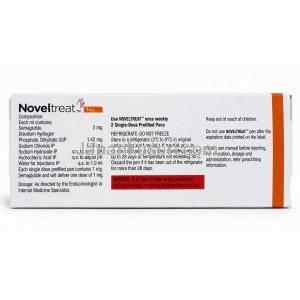 ノベルトリートペン型皮下注射, 1mg/ 0.5mL  ペン型注射 (2回分), 製造元：Sun Pharma, 箱情報