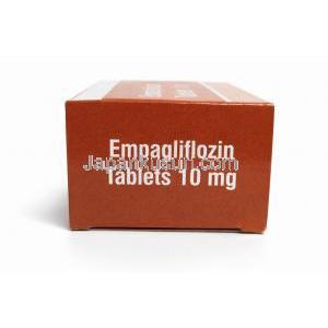 エンパグリフロジン 10mg (Vista社製),エンパグリフロジン 10mg , 製造元：Vista Pharma, 箱側面
