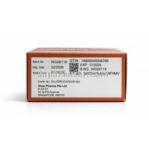 エンパグリフロジン 10mg (Vista社製),エンパグリフロジン 10mg , 製造元：Vista Pharma, 箱情報, 製造日, 消費期限