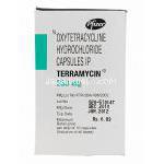 テラマイシン Terramycin, オキシテトラサイクリン 250mg 錠 (Pfizer) 箱側面