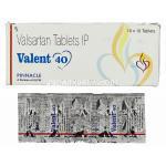 バルサルタン（ディオバンジェネリック）, バレント Valent  40mg 錠 (Lupin) 包装