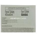 エバロン Evalon, エストリオール Estriol 1mg 錠 (Shering-Plough) 情報シート1
