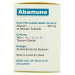 アバミューン Abamune, ザイアジェンジェネリック, アバカビル 300mg 錠 (Cipla) 成分