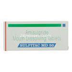 サルピタック Sulpitac MD 50, ソリアンジェネリック, アミスルプリド 50mg 錠 (Sun Pharma) 箱