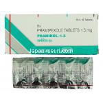 プラミロル Pramirol, ビ・シフロールジェネリック, プラミペキソール 1.5mg 錠 (Intas)