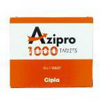 アジプロ Azipro, ジスロマック ジェネリック, アジスロマイシン  1,000mg (Cipla) 箱