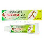 ジクロフェナク （ナボール ジェネリック）, コフェナック Cofenac,  15gm ジェル (Ranbaxy)