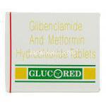 グルコレッド Glucored, グルコバンス ジェネリック,  グリベンクラミド 2.5mg メトホルミン 400mg 配合