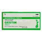 ジェスティン Gestin, パーセリン ジェネリック, アリルエストレノール 5mg 錠 (Walter Bushnell) 箱