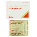 ダノジェン Danogen,  ダノクリン ジェネリック,  ダイナゾール 200mg カプセル (Cipla) 包装