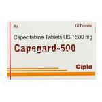ケープガード Capegard, ゼローダ ジェネリック, カペシタビン  500mg 錠 (Cipla) 箱