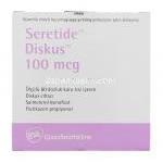 サルメテロール / プロピオン酸フルチカゾン , セレタイドアキュヘラー Seretide , 100mcg  吸入剤 (GSK) 