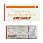 D-Veniz, プリスティーク ジェネリック,  デスベンラファキシン 50mg 錠 (Sun Pharma)