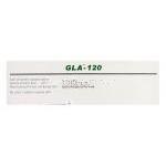 ガンマリノレン酸（γ-リノレン酸） GLA 120, 120MG カプセル  (Dr Reddy's) 箱裏面・成分